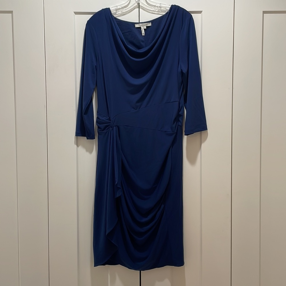 Max and Cleo x ModCloth Side Tie Flexible Blue Dress